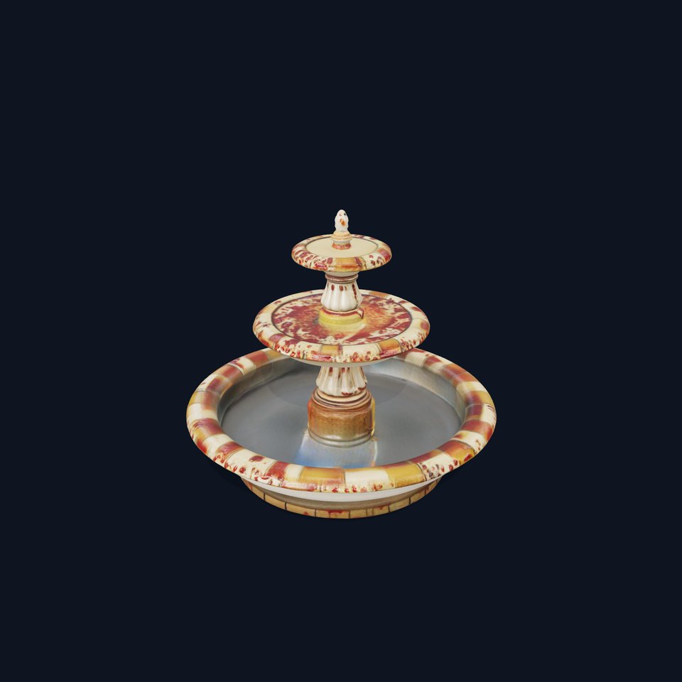 Ornate Stone Fountain Model Pack